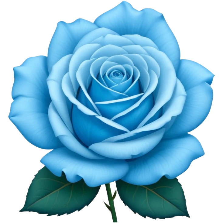 Romantic baby blue rose emoji