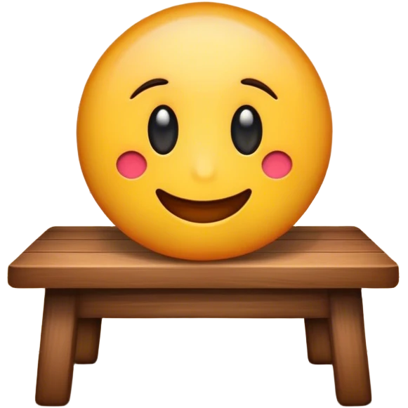 generate a emoji which is sitting on table emoji