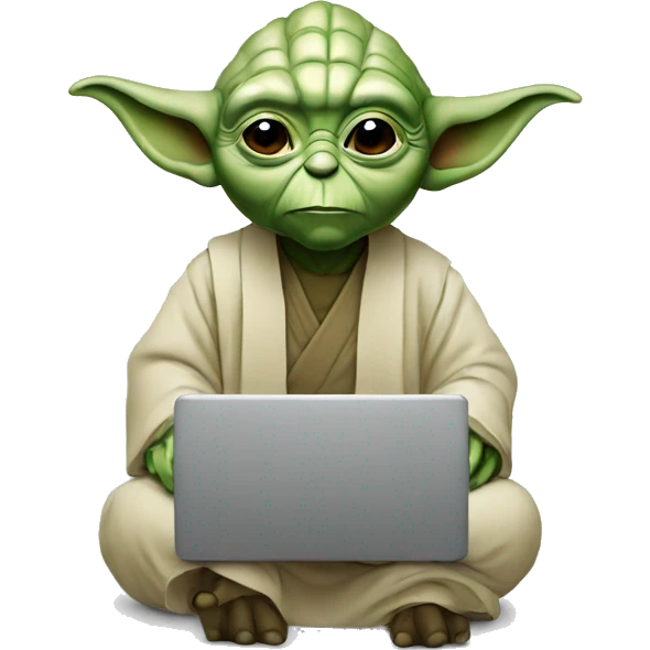 editor yoda with laptop emoji