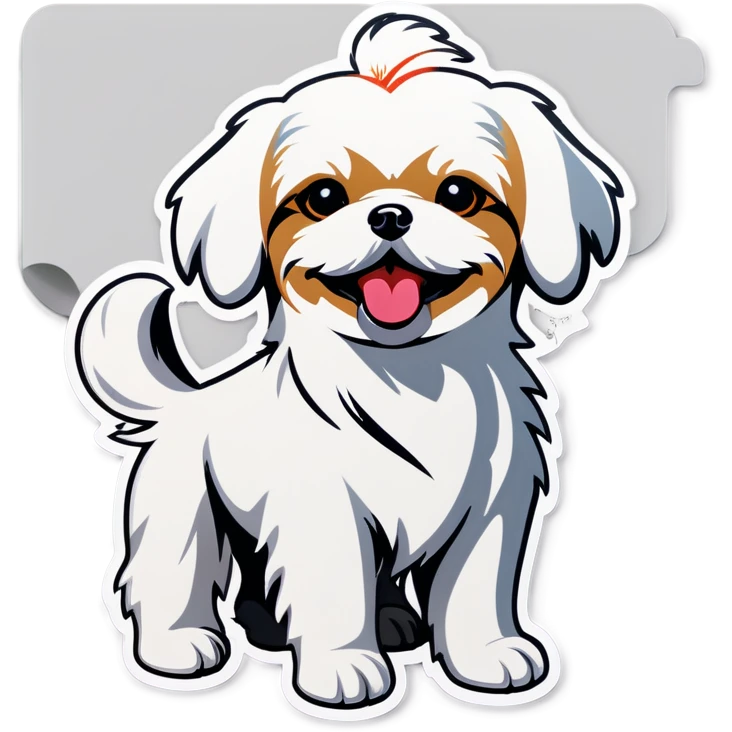 Maltese girl dog emoji