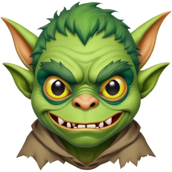 Evil gremlin homeless goblin ugly emoji