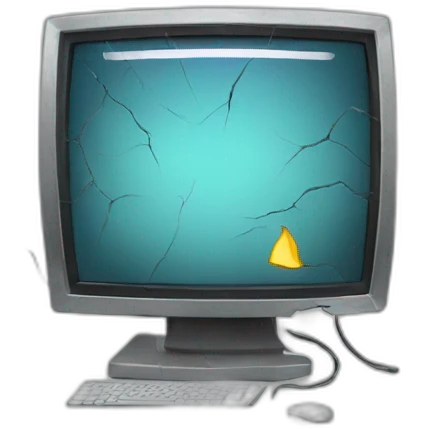 cracked monitor emoji