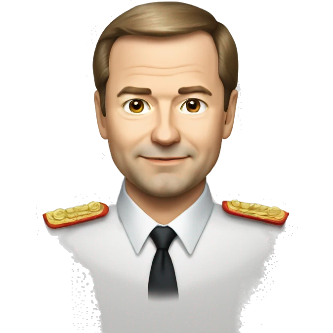 Dmitry Medvedev writting posts in Telegram emoji