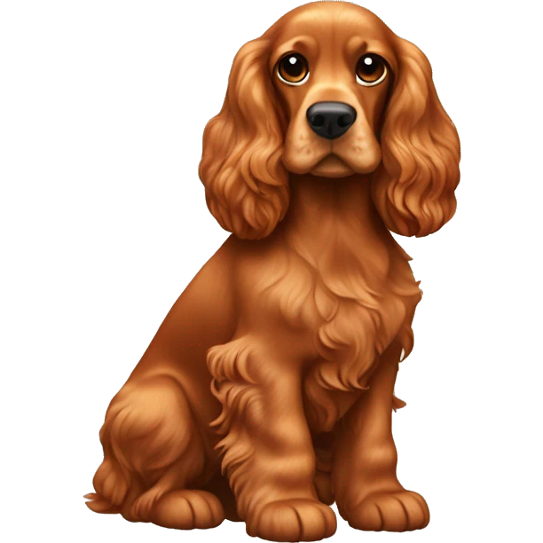 Ginger Cocker spaniel  emoji