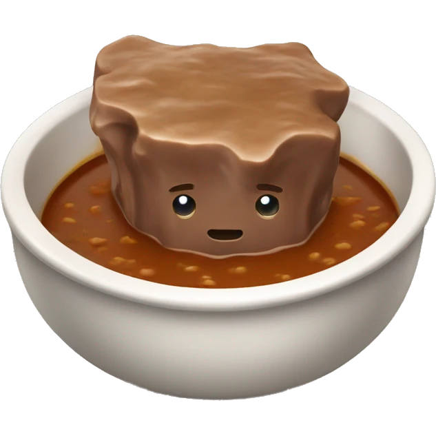 beef and gravy in bowl emoji