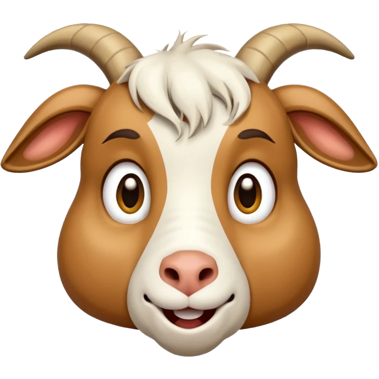 extremely stupid derp goat emoji