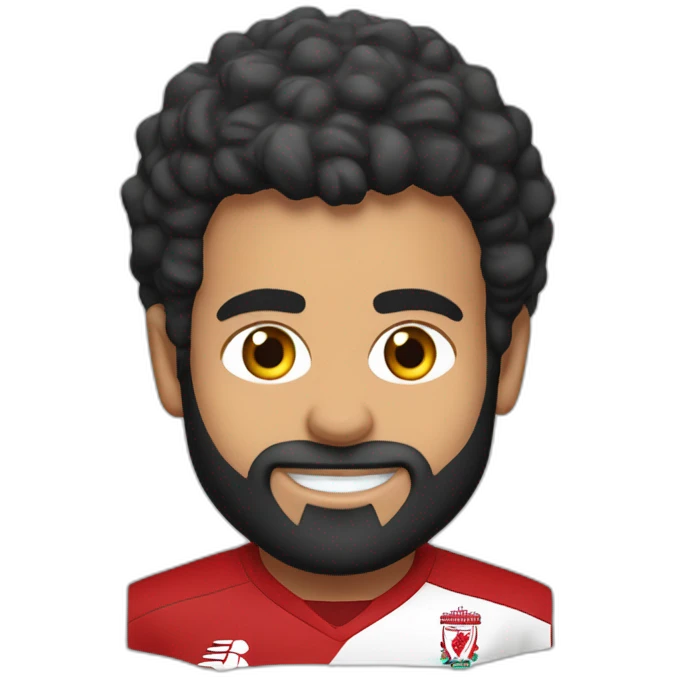 Muhammed salah in Liverpool shirt emoji
