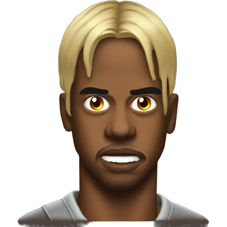 travis scott raging with fire in his eyes emoji