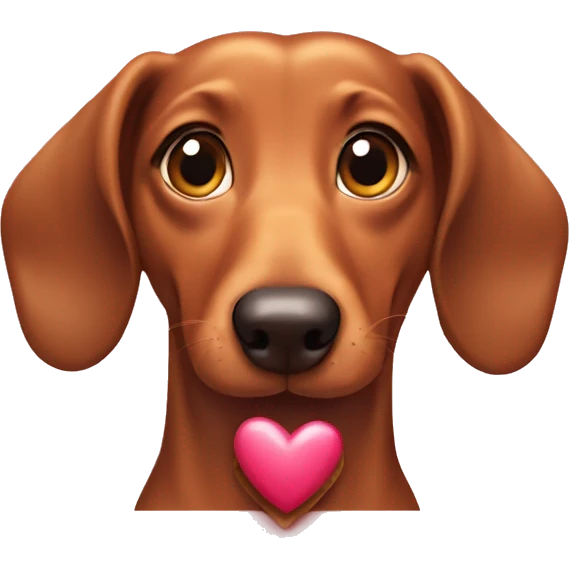 Weiner dog hearts emoji
