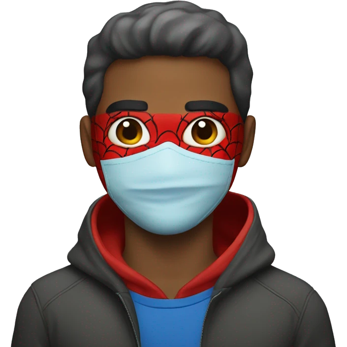 man with Spiderman mask emoji