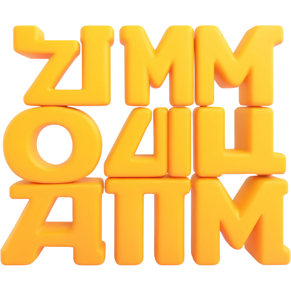 the letters ZDM as bold and simple 3D text emoji emoji