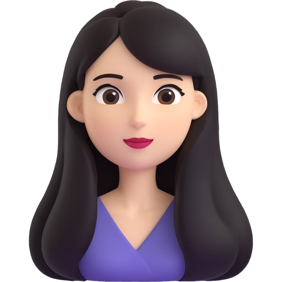 A dark long hair woman  emoji