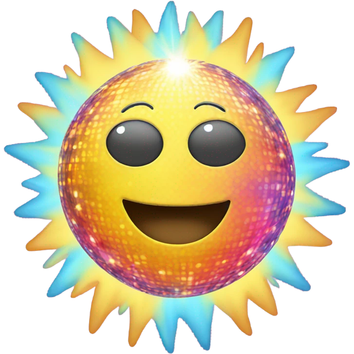 Disco sun  emoji