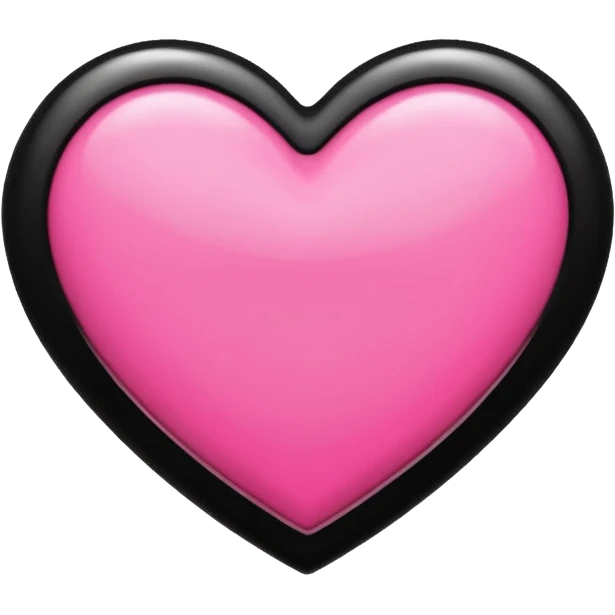 black and pink heart emoji