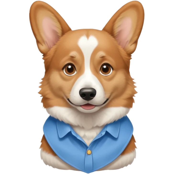 perrita caricatura gorgi gales reunión con ropa celeste emoji