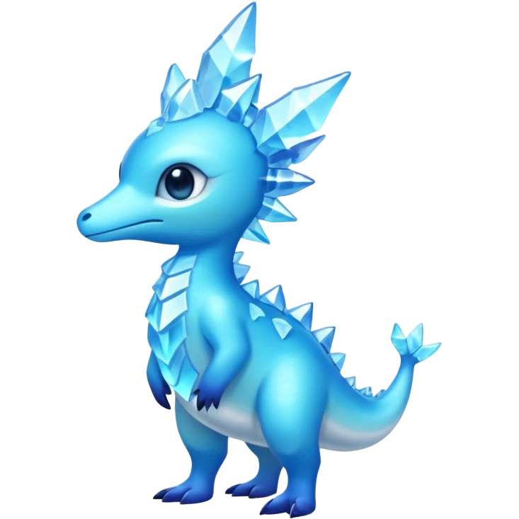 Shiny Exotic Colorful Amaura-Aurorus-Fakémon-hybrid-creature (full body)  emoji