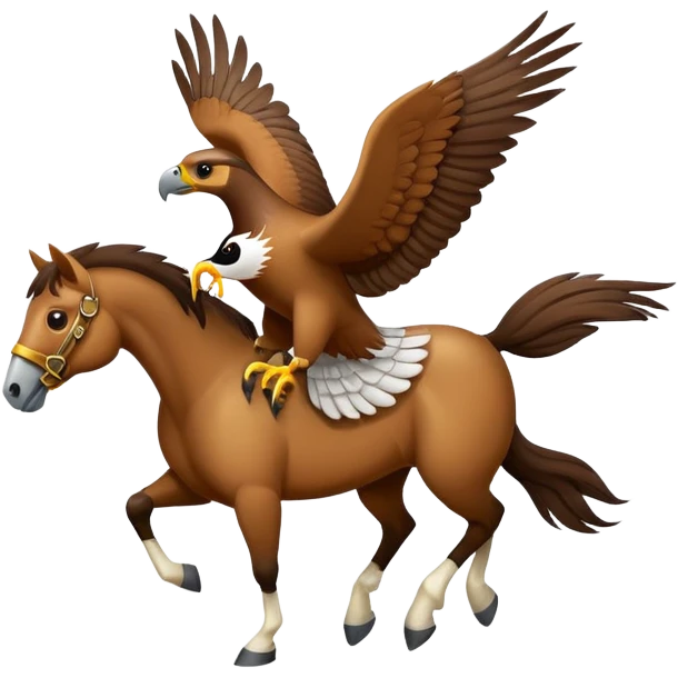 horse with a falcon emoji
