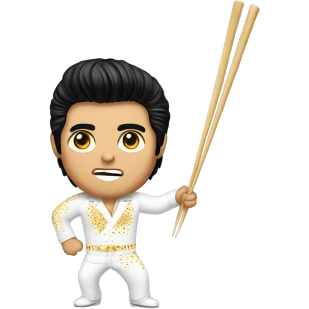 Elvis using chopsticks  emoji