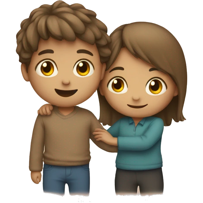 boy and girl hugging emoji