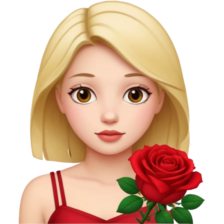 Девушка с розами  emoji