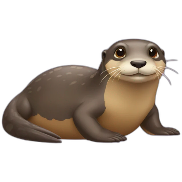 Loutre sur tortue emoji