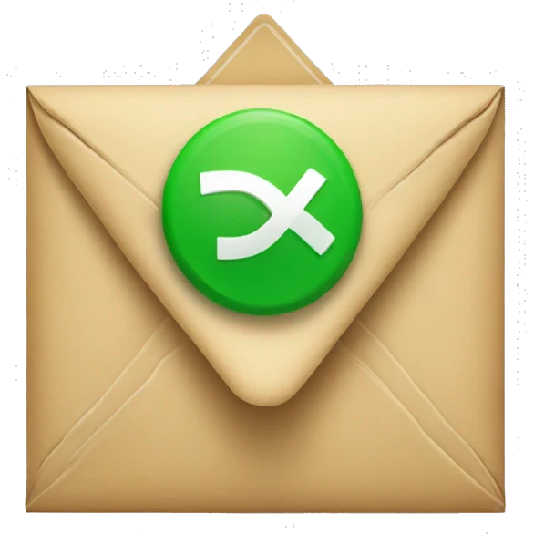 envelope with green checkmark emoji