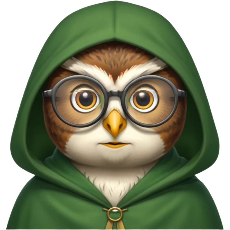 owl professor in green cloak  emoji