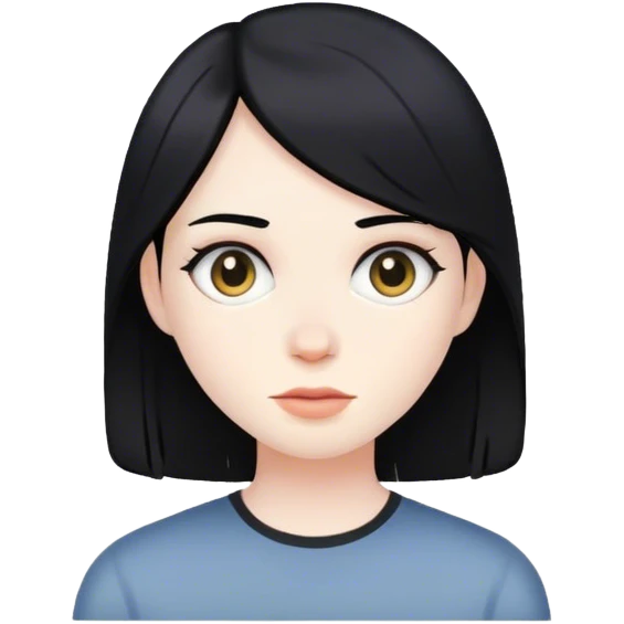 black hair emoji