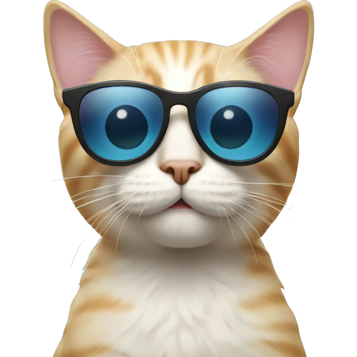 cat wearing sun glasses  emoji