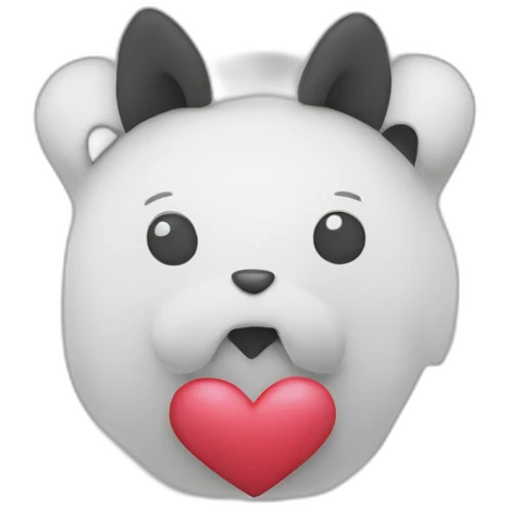 Coeur avec écrit jtm emoji