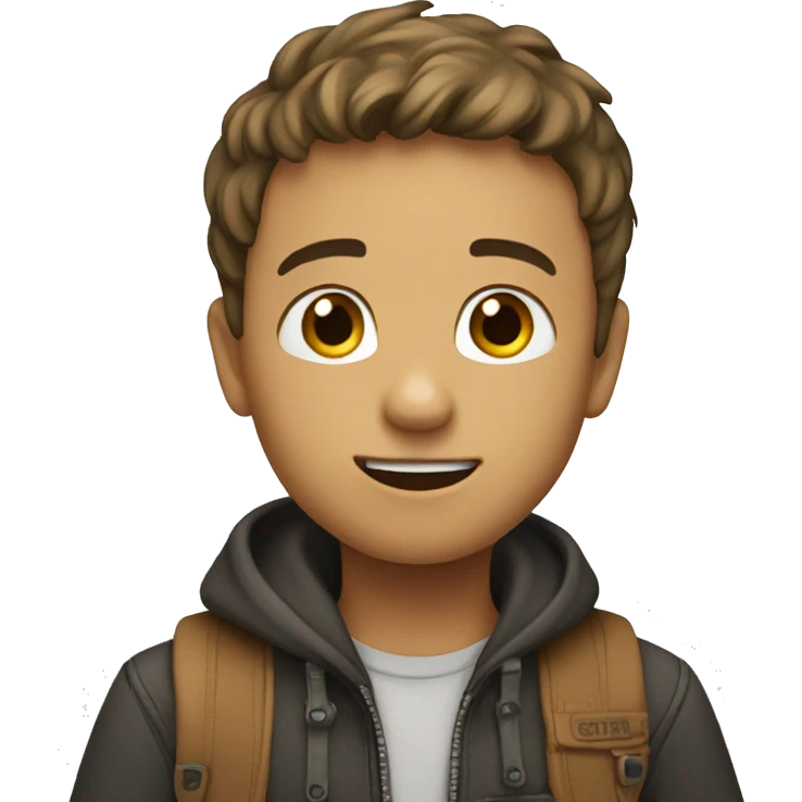 boy saying bye emoji