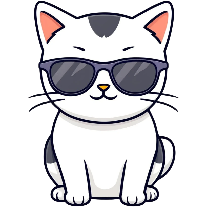 Cat with sunglasses emoji