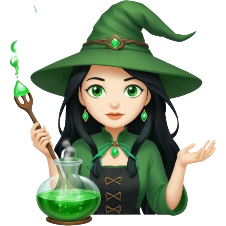 green witch cooking potion emoji