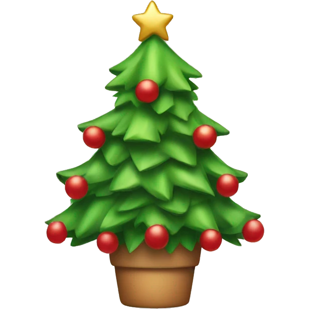 A Cute christmas Tree with bows emoji