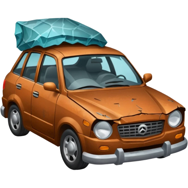 a wrecked car emoji