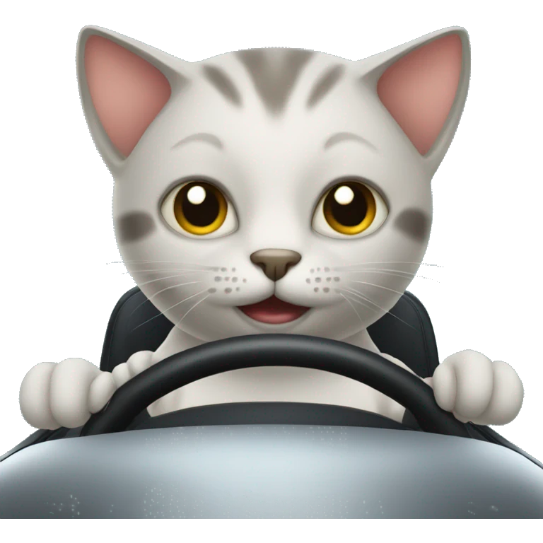 Cat driving a car  emoji