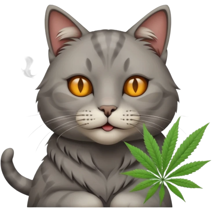 cat smoking marijuana emoji