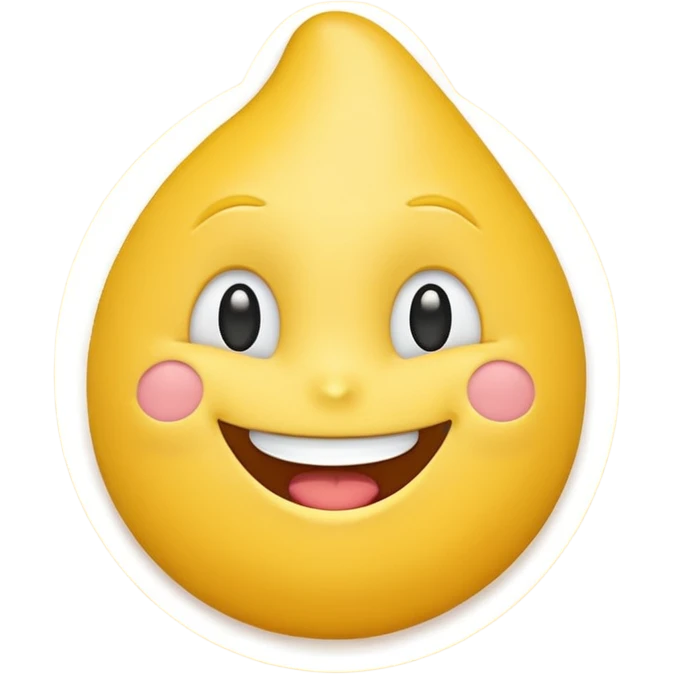 Smiling Emoji with a white penis under it emoji