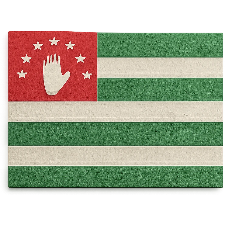 flag of Abkhazia paper craft style emoji