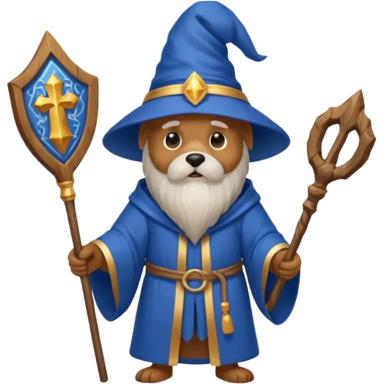 Dog wizard emoji