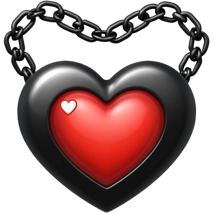 heart with black gothic chain emoji