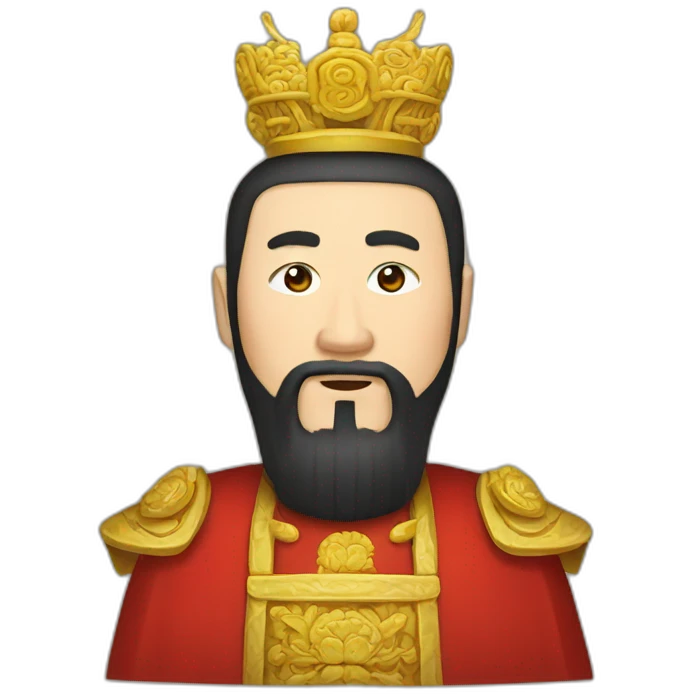 bearded Chinese emperor emoji