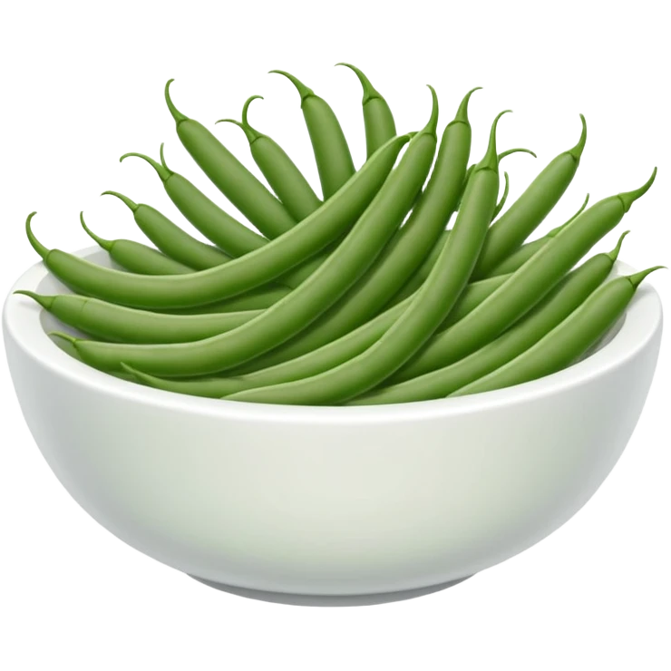 LITTLE LONG BEANS IN THE WHITE BOWL emoji