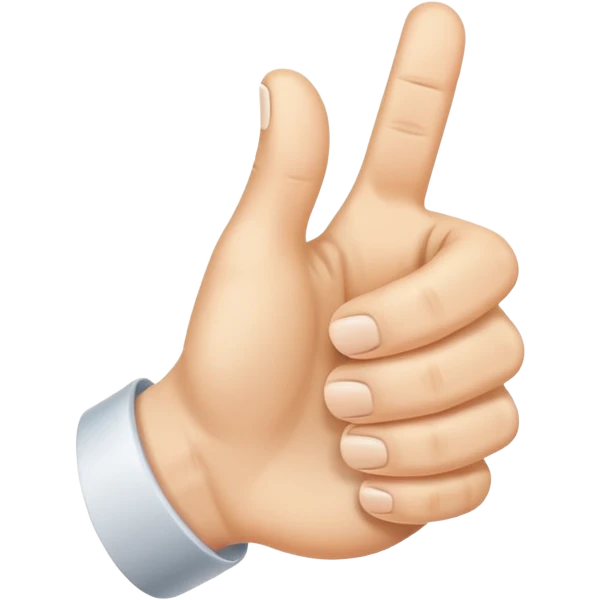 kciuk w górę z wystawionym dodatkowo palcem wskazującym  emoji