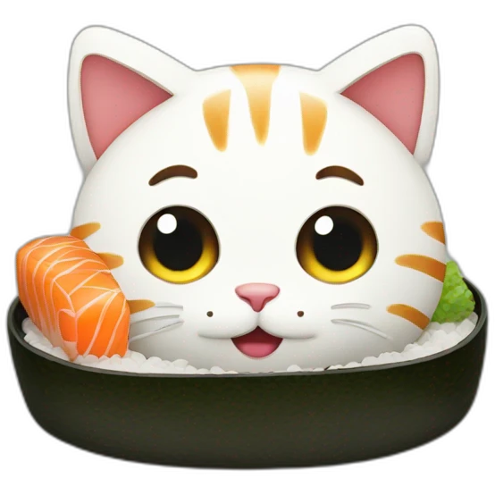 Sushi cat emoji