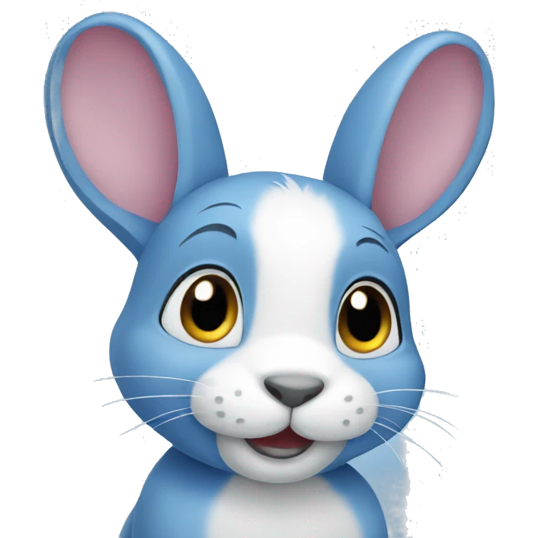 Blue rabbit emoji