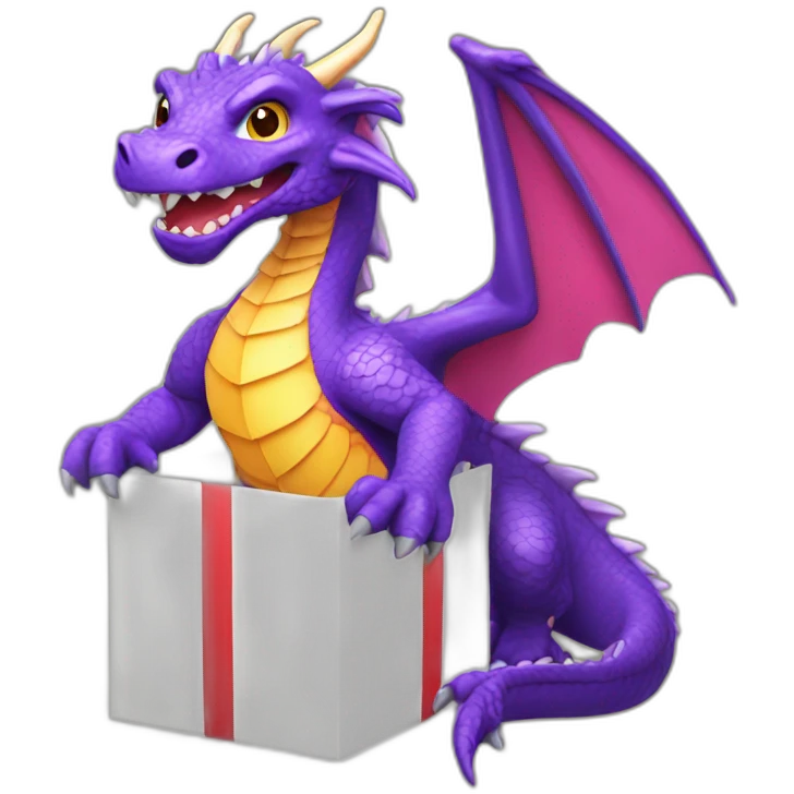 dragon from gift box emoji
