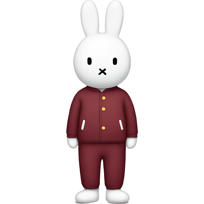 miffy with burgundy pyjamas emoji