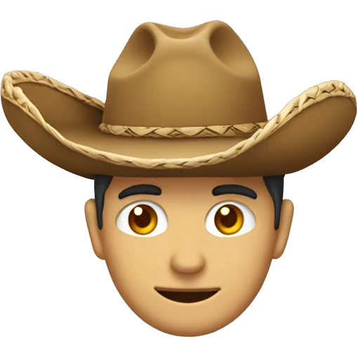 Hoja de canabis con sombrero vaquero  emoji