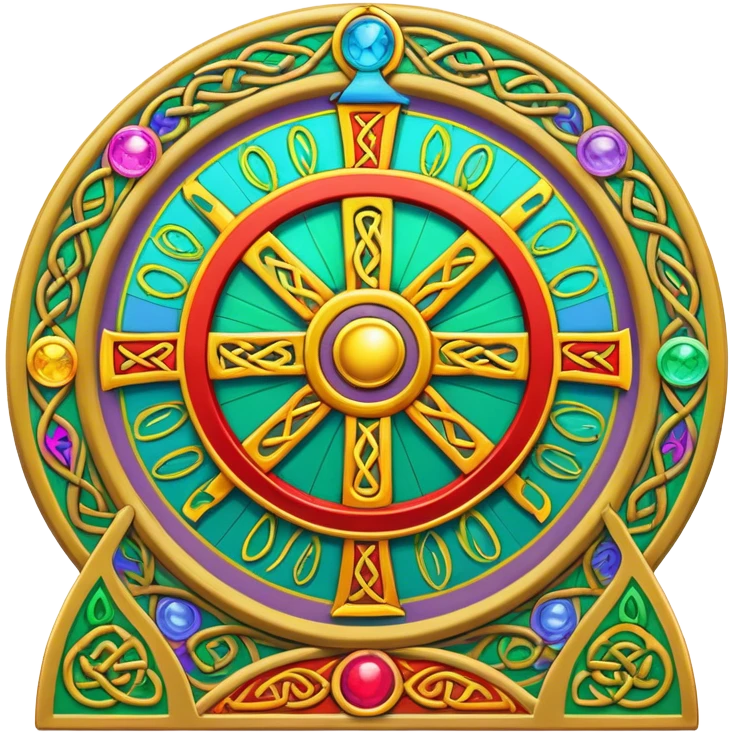 Celtic Tarot Card with wheel of fortune  emoji